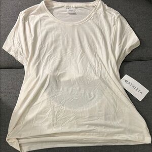 Athleta Women's Short Sleeve Cream Tee